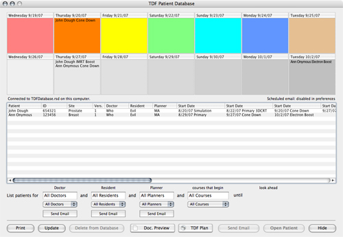 TDFPlan window