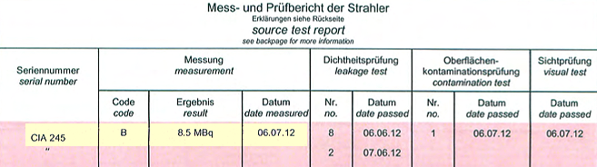 CIA245CertificateTestReport