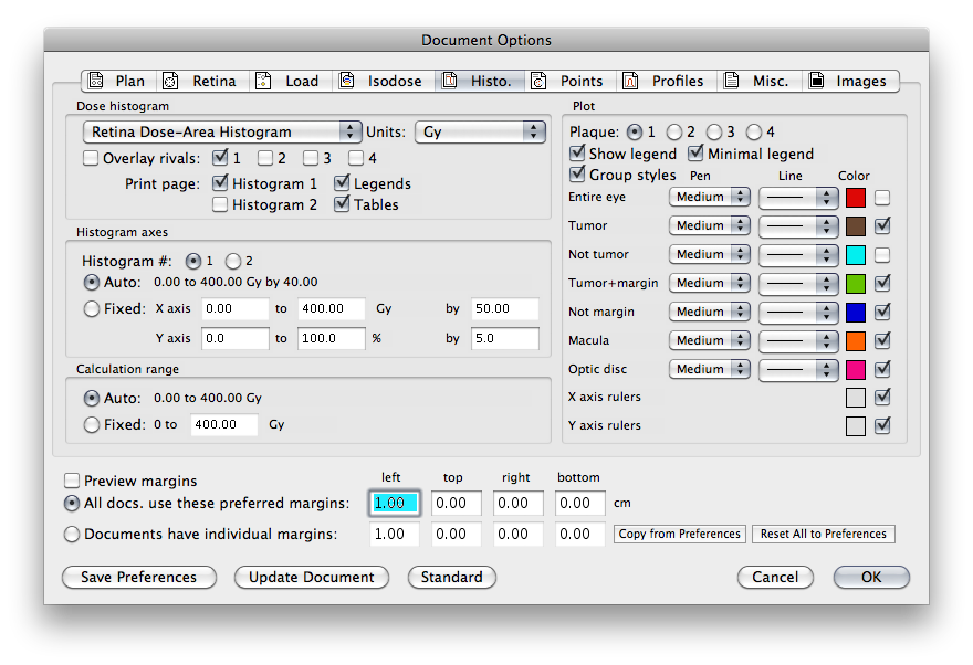 Dosimetry Menu
