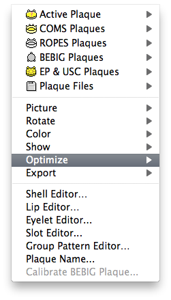 PlaqueOptimizeMenu Menu